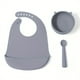 thumbnail image 3 of 3-piece Cat Series Feeding Utensils, Baby Special Food Bowl Spoon Set 1-2 Children Anti-fall Silicone Suction Bowl Baby Eating Bib Silicone Waterproof Super Soft, Food Supplement Spoon Silicone Soft, 3 of 5