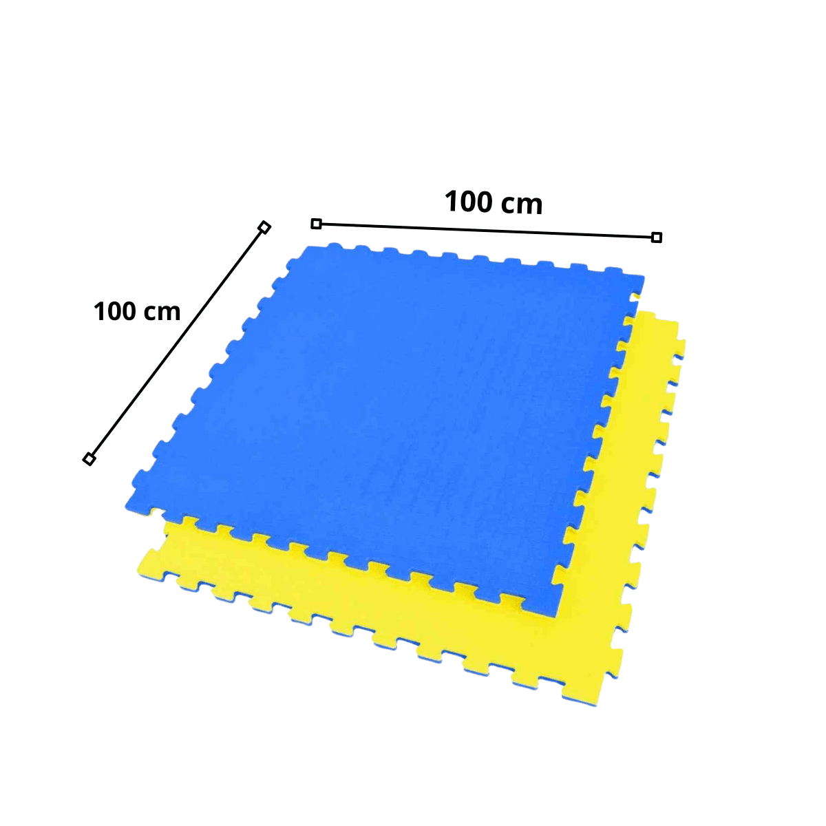 Linea Sport - Packx4 Tatamis Piso Encastrable De Goma Eva 100x100x3cm Reversible