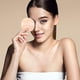 thumbnail image 5 of 12 borlas de algodón redondas para maquillaje con correa, lavables, grandes, para rostro y cuerpo, para polvos minerales sueltos., 5 of 6