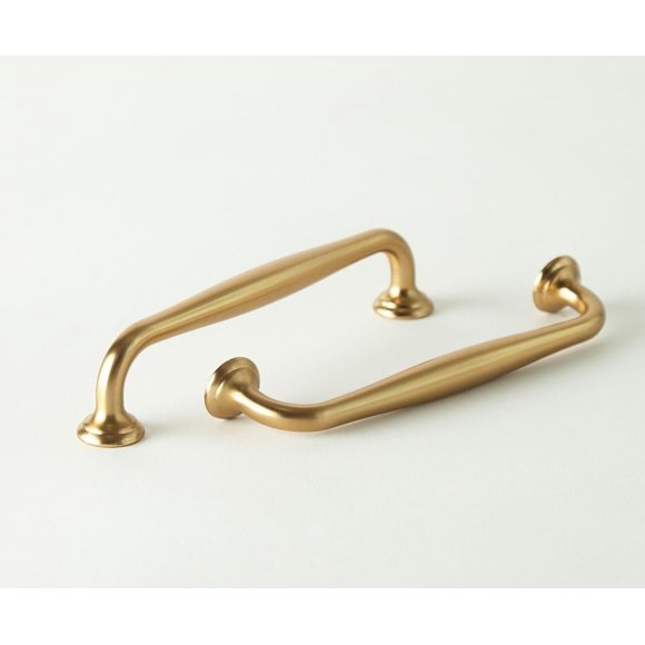 Tiradores para gabinete Lake & Loom Parkrose de 13 cm en latón cepillado, paquete de 2