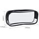thumbnail image 3 of Estuche de PVC transparente con cremallera (4 unidades), portátil, transparente, de gran capacidad, para maquillaje, papelería de oficina y viajes (blanco y negro)., 3 of 7