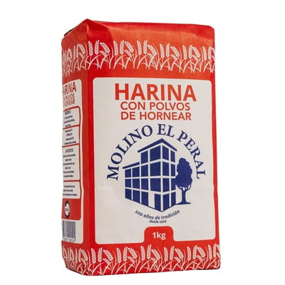 Harina Con Polvos De Hornear 1 Kg Molino El Peral