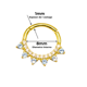 thumbnail image 2 of Piercing Septum love winter Plata fina ley S925 Chapada Oro, 2 of 3