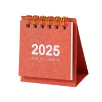 Bothyi - Calendario De Escritorio Pequeño Y Práctico, Calendario Plegable Para Mesa, Horario Diario De Vacaciones, Color Rojo