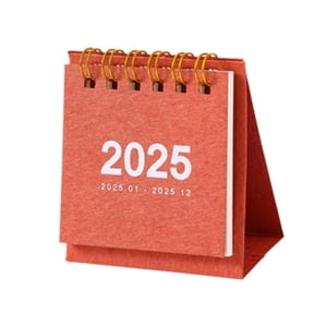 Bothyi - Calendario De Escritorio Pequeño Y Práctico, Calendario Plegable Para Mesa, Horario Diario De Vacaciones, Color Rojo