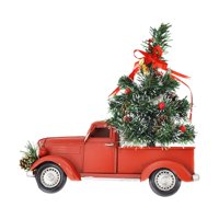 Bothyi - Camioneta De Metal, Modelo De Coche, Decoración Navideña Para Dormitorio, Sala De Estar, Navidad