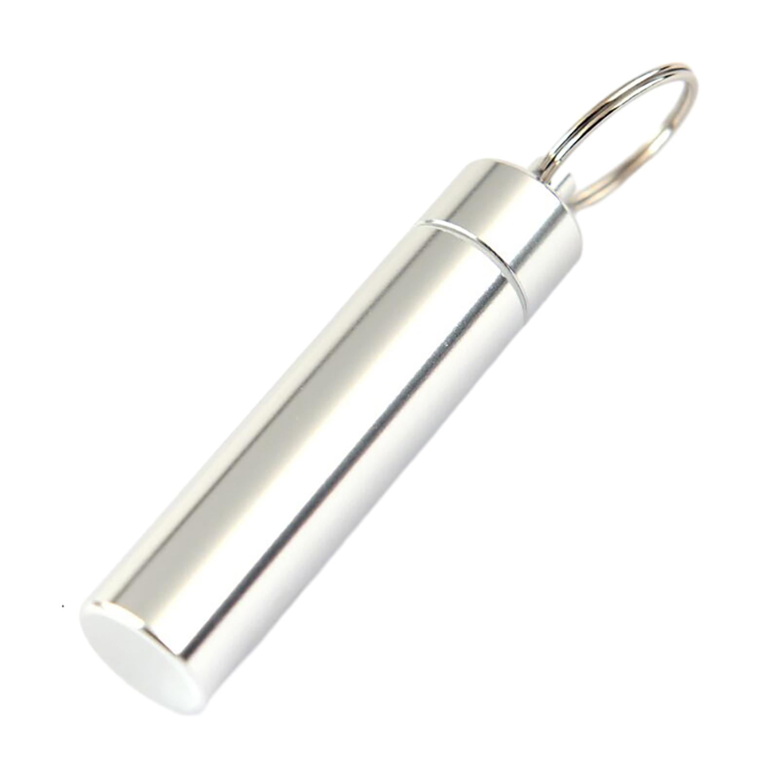 Magideal - Pastillero Portátil, Organizador De Pastillas, Aleación De Aluminio Para Acampar, Botella De Sellado Ligera Para Exteriores, Pastillero, Contenedor De