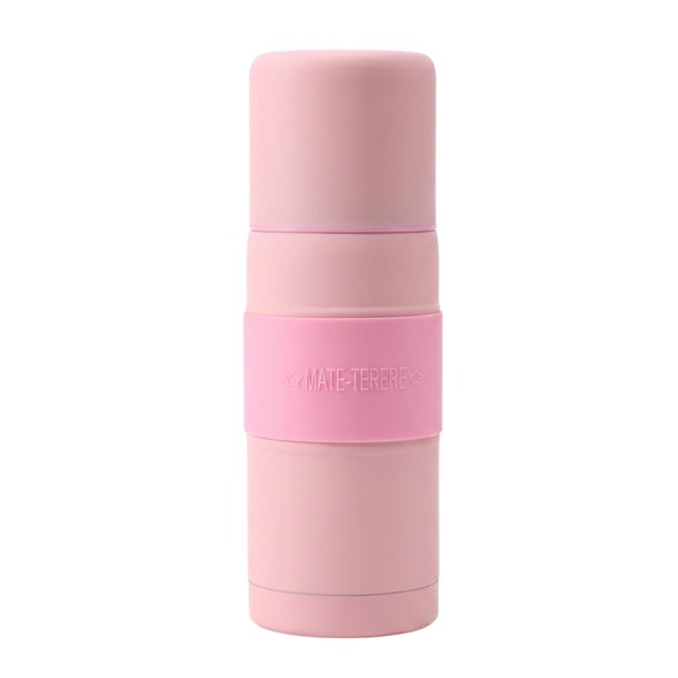 Mate Listo 750 Ml Liso Acero Inoxidable Con Bombilla rosa