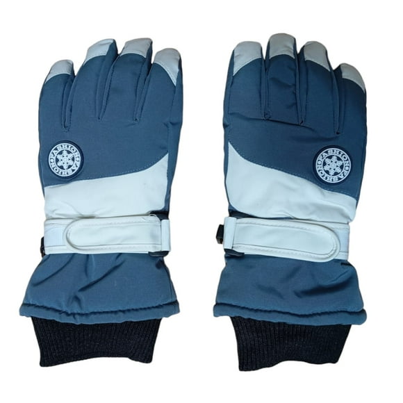 Guantes Térmicos Invierno Ski, Nieve, Unisex, Talla M Gris/Blanco