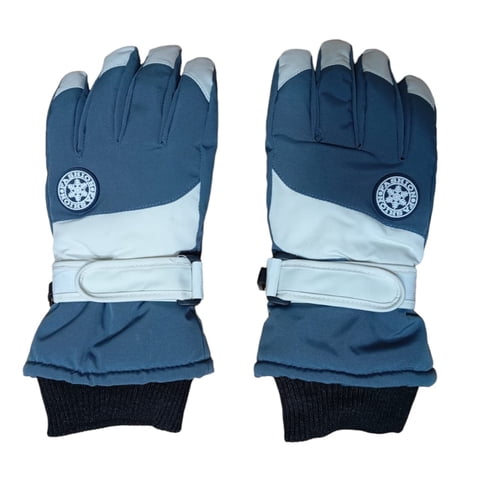 Hn - Guantes Térmicos Invierno Ski, Nieve, Unisex, Talla M Gris/Blanco