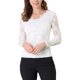 thumbnail image 5 of INSPIRE CHIC Conjunto Día de San Valentín Blusa de Encaje Floral para Mujer con Cuello en V y Manga Larga con Ribete Festoneado L Blanco, 5 of 7