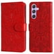 thumbnail image 1 of Funda tipo cartera FOXDOCK para Samsung Galaxy M54 5G , diseño girasol en relieve, cuero PU, cierre magnético, soporte y tarjetero, 1 of 5