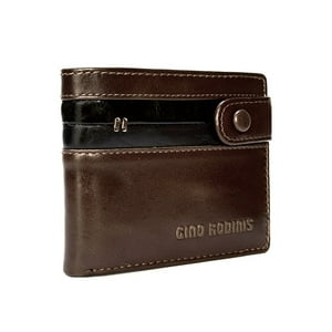 Billetera De Cuero Hombre Paolo 673 Café Gino Rodinis