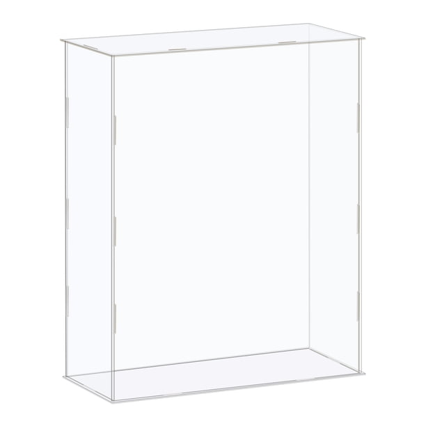 Caja de exhibición Uxcell Caja de acrílico Transparente Protección a prueba de polvo Vitrina 12.2x4.3x14.1" para coleccionables