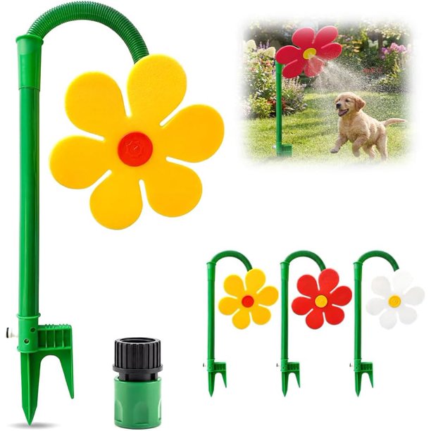 Aspersor flor girasol giratorio 360° loco baile agua adaptador
