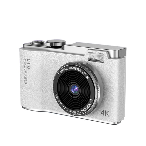 Cámara Retro Moda Digital 4K 64MP 16X para Niños y Adultos - Gris