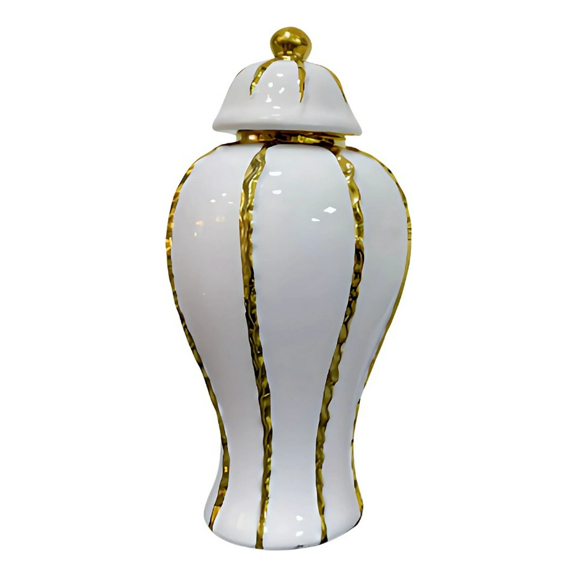 Genérico - Potiche Jarrón Decorativo Elegante Recipiente Tapa Jhn