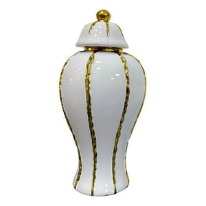 Genérico - Potiche Jarrón Decorativo Elegante Recipiente Tapa Jhn