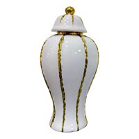 Genérico - Potiche Jarrón Decorativo Elegante Recipiente Tapa Jhn