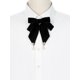 thumbnail image 4 of INSPIRE CHIC Broche de Lazo de Cinta de Terciopelo Retro para Mujer, Pajarita Preatada, Broche de Lazo Grande, Alfiler Negro, 4 of 5