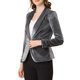 thumbnail image 4 of INSPIRE CHIC Blazer de Terciopelo para Mujer Color Sólido Cuello de Chal Una Botón Traje para Trabajar XL Gris, 4 of 7
