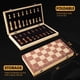 thumbnail image 3 of Juego de ajedrez LuckyWish magnético de madera plegable de 15 x 15 pulgadas, 3 of 7