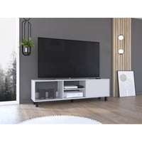 Tuhome - Rack Tv 65"" Tunez 1 Puerta Blanco 47,5X160X35 Cm