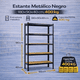 thumbnail image 2 of Estante metálico negro 180x90x40cm Soporta 400 kg, 2 of 2
