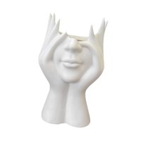 Magideal - Jarrón Con Forma De Cara Femenina, Moderno Jarrón De Flores De Medio Cuerpo Para Balcón, Mesa Y Armario.