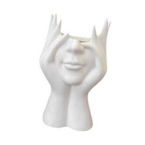Magideal - Jarrón Con Forma De Cara Femenina, Moderno Jarrón De Flores De Medio Cuerpo Para Balcón, Mesa Y Armario.
