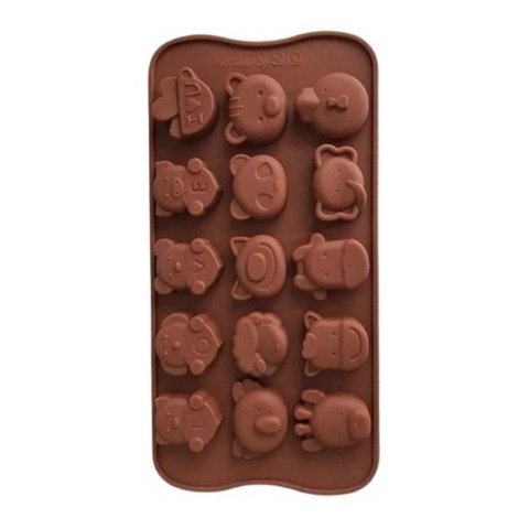 Genérico - Moldes De Chocolate Molde De Silicona Animalitos Love