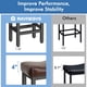 thumbnail image 5 of Taburetes de bar Raynesys con altura de mostrador, juego de 2 unidades, cuero marrón/negro, 5 of 9