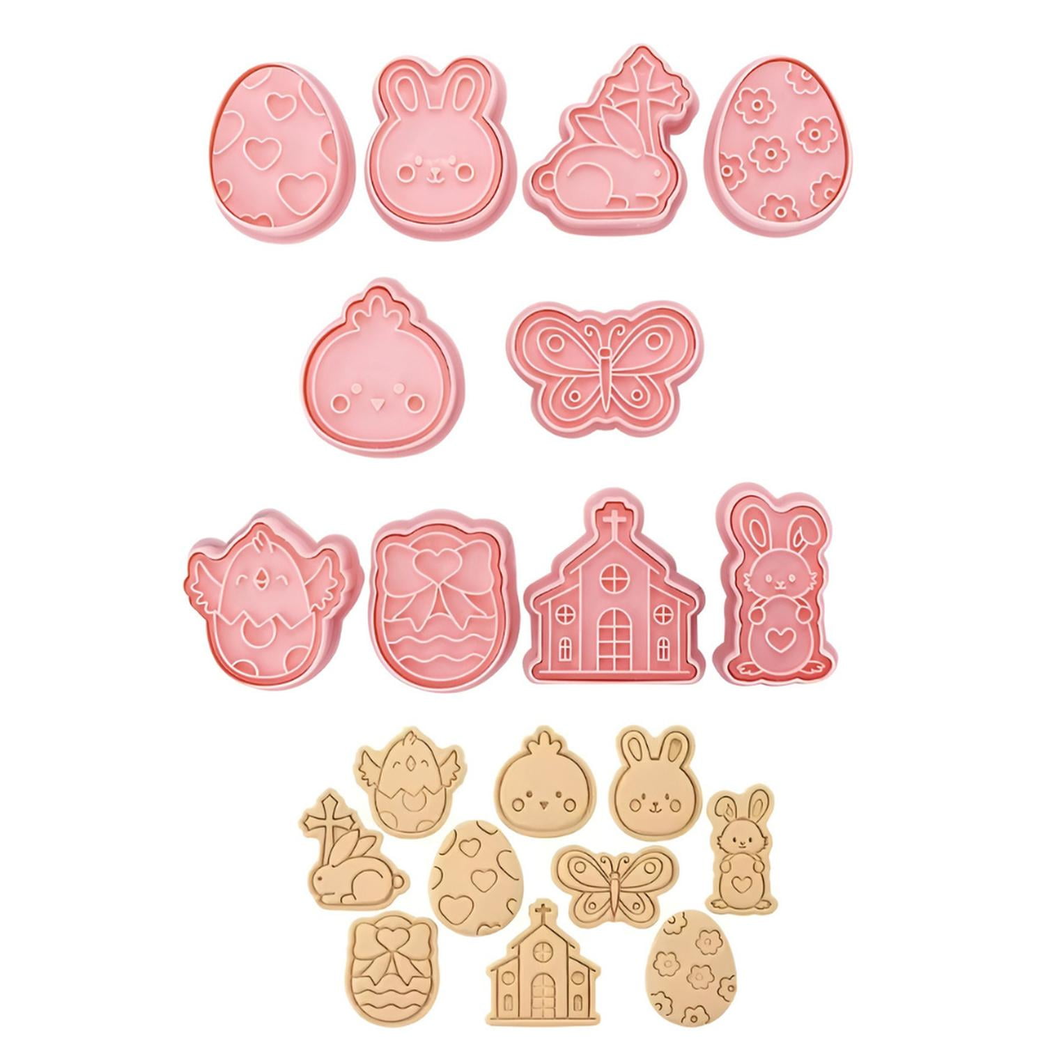 Pasteleriuscl - 8 Moldes Galleta Pascua 8 Cortadores Galletas Cortador Galleta Molde Para Galletas Pascua Cortador C