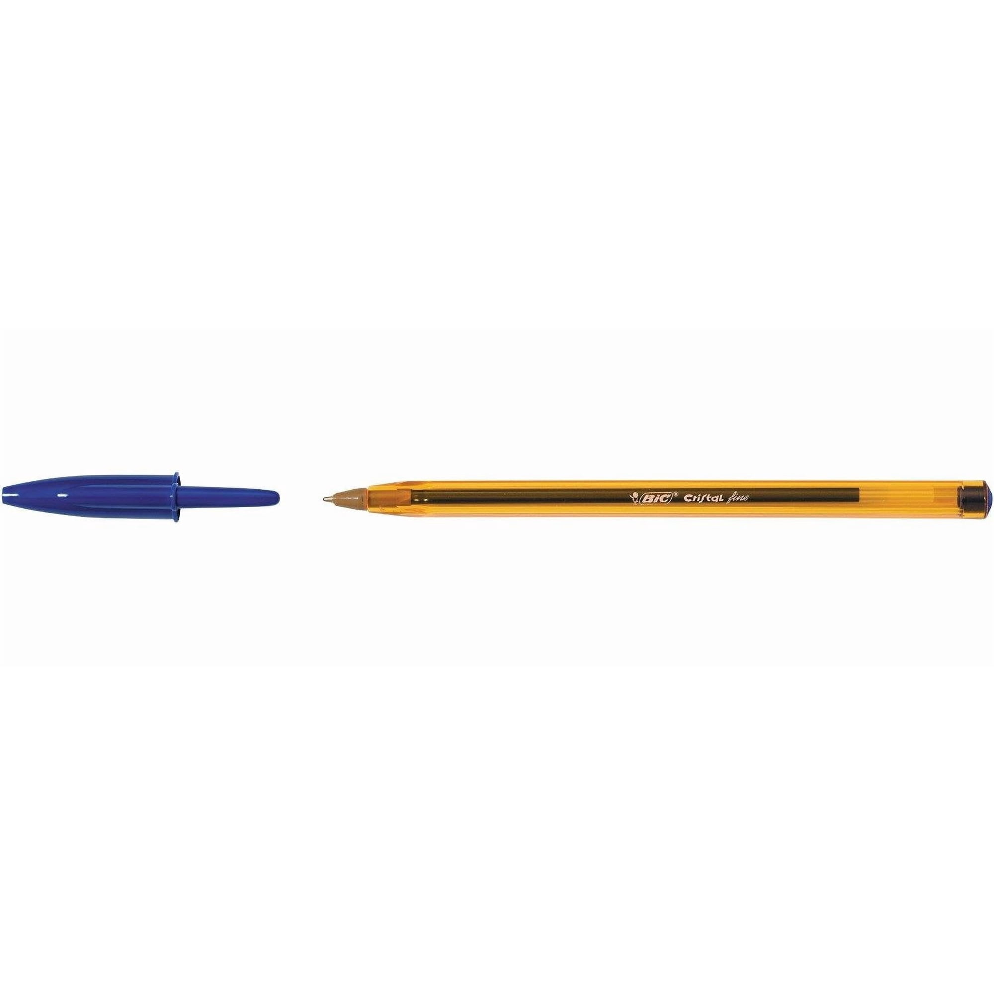 Bolígrafo Bic Cristal Fine Blue Con Punta De 0,8 Mm, 50 Unidades