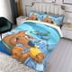 thumbnail image 3 of Risa-Olimpiadas Conjunto de sábanas temático, trío de piezas, cómodo y amigable con la piel, diseño único, regalo de decoración para el hogar para familiares, amigos y fans,135cm *200cm, 3 of 6