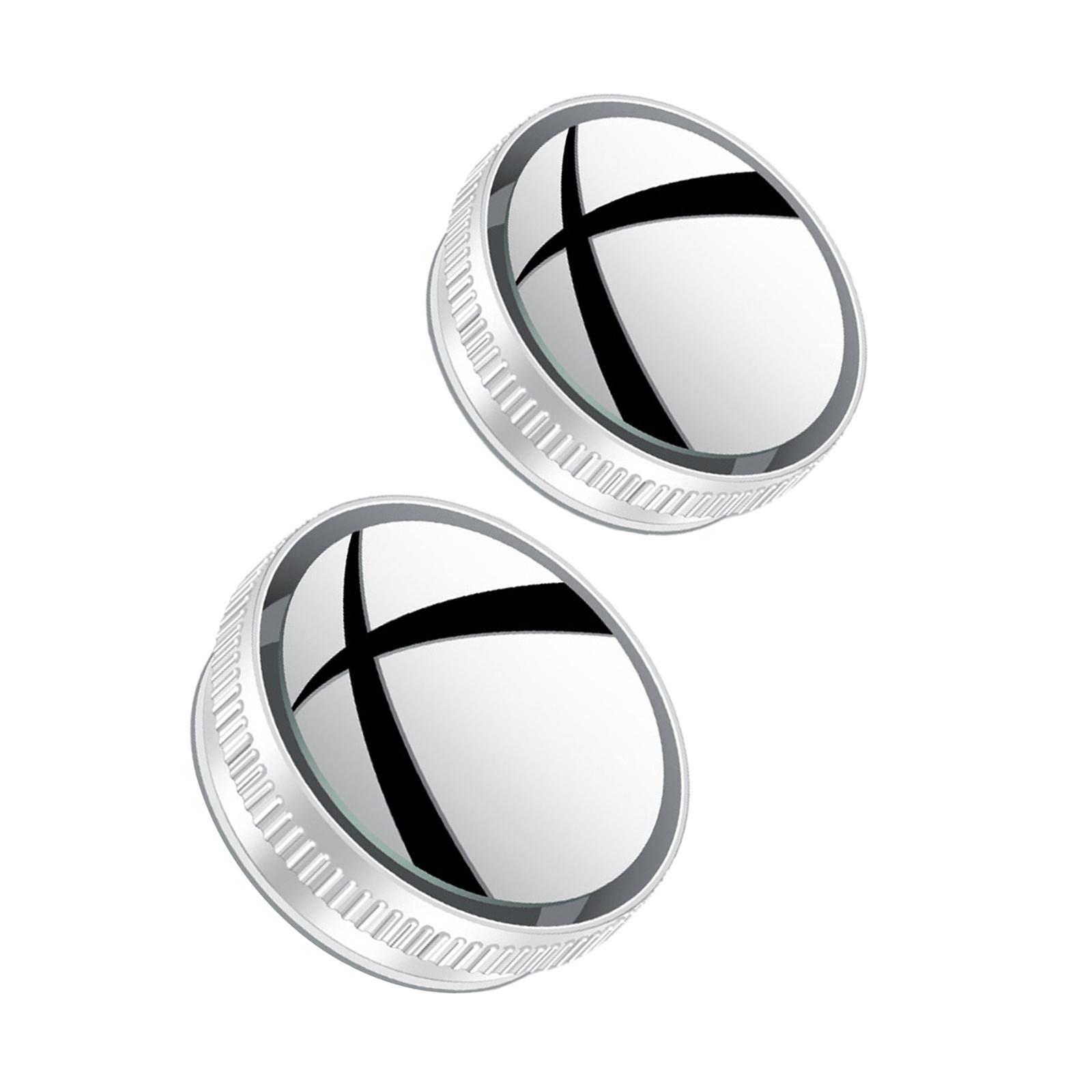 Magideal - Espejo De Punto Ciego Para Coche, Espejo Retrovisor Redondo , Espejo Transparente Para Estacionamiento Universal Para Bicicletas, Blanco