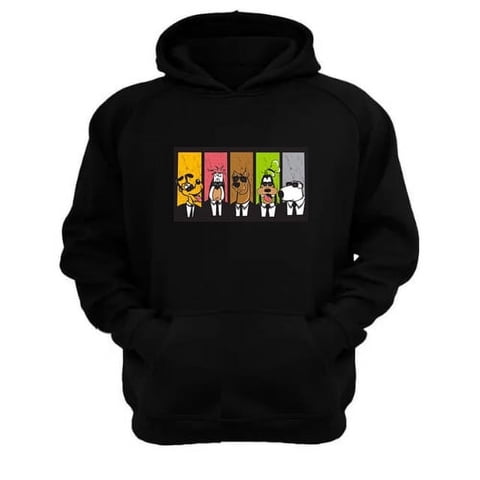 Genérico - Polerón Canguro Perros De La Calle Negro Talla Xs Unisex