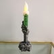 thumbnail image 4 of 2pcs Halloween Skull Candle Holder, LED Light Skeleton Ghost Hand, Flameless Candle Lamp, Party Bar Decoration, Decor With Button Battery, 4 of 4