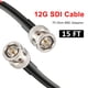 thumbnail image 2 of Cable SDI XRDS-RF 12G 75 ohmios RG6 BNC 4K 4K UHD de 15 pies, 2 of 9