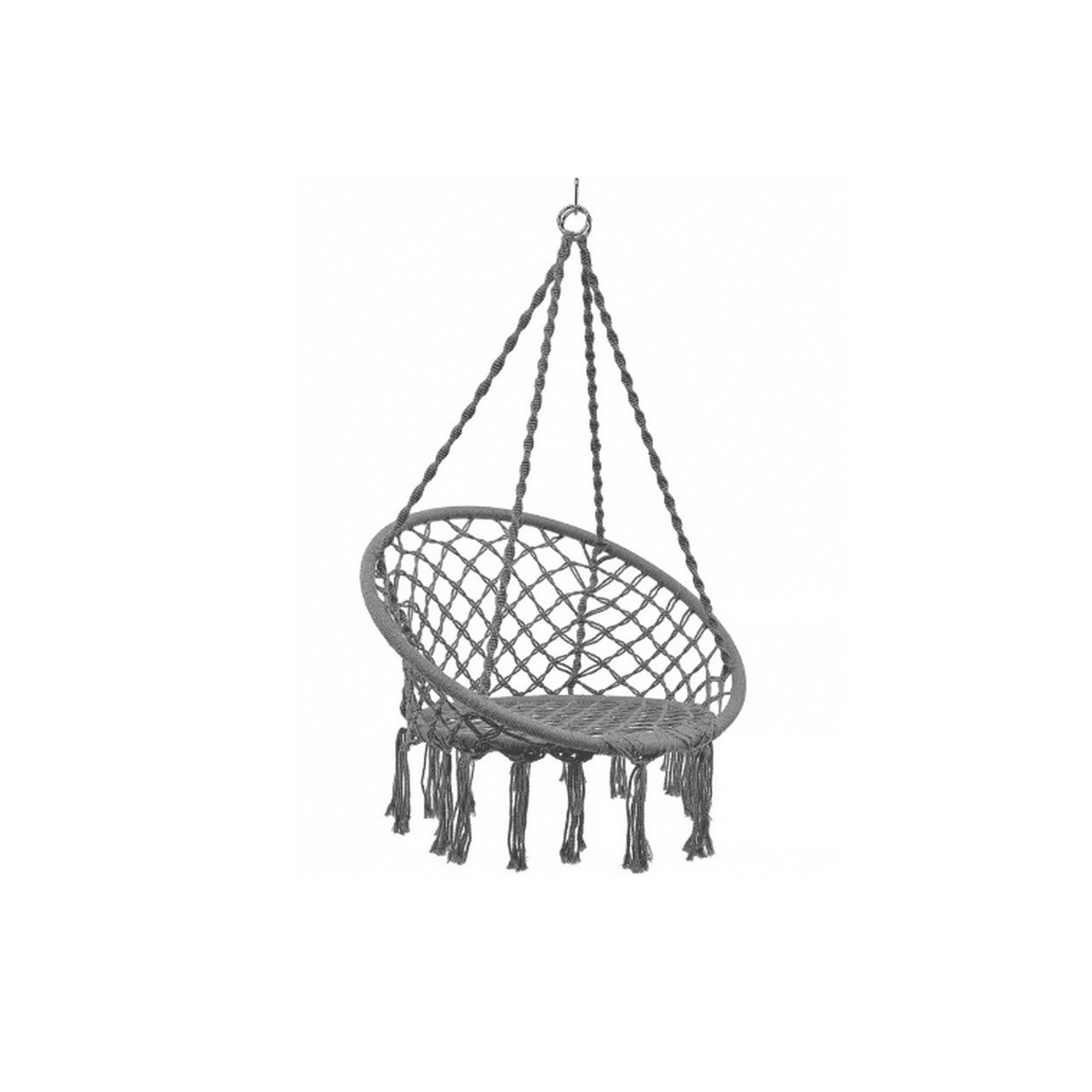 Genérico - Silla Colgante Muna Tejida Gris Tipo Columpio Decorativa
