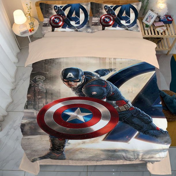 Anime 3d The Avengers Bedding Set Marvel Hero Quilt Duvet Cover Pillowcase Bed Set For children and adult Bed Sheets