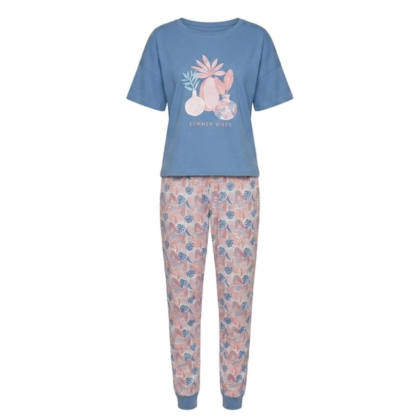 Pijama Cotton Mujer Lady Genny J-793 Estampado