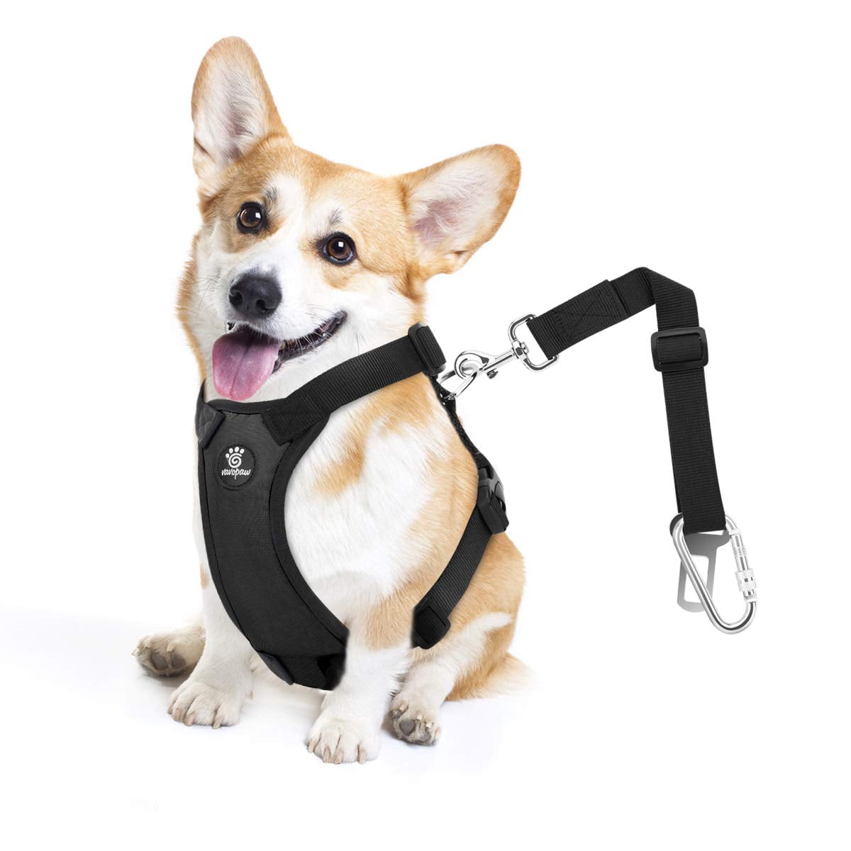 Cinturón De Seguridad Para Perros Vavopaw, Arnés De Coche Para Mascotas, Color Negro