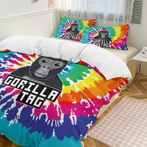 Tie Dye Hat Gorilla Tag Comforter Set Soft 3 Pcs Twin Bedding Sets Thicken for All Season