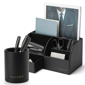Organizador De Escritorio Caddy Vlando Office Supplies, Paquete De 2, Color Negro