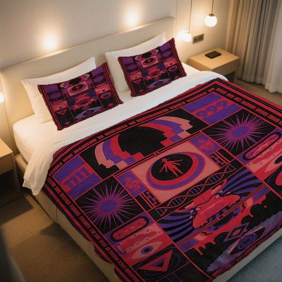 Ground Attention Conscious Life Duvet Cover Set Christmas Let The Retro Bohemian Pattern Bedding Create A Festive Atmosphere for You