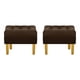 thumbnail image 1 of Set Pouf Wood 1c Felpa 01 Chocolate, 1 of 5