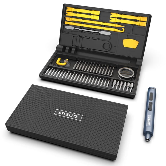 Kit Eléctrico de Destornilladores Steelite 42 Puntas 58 Piezas