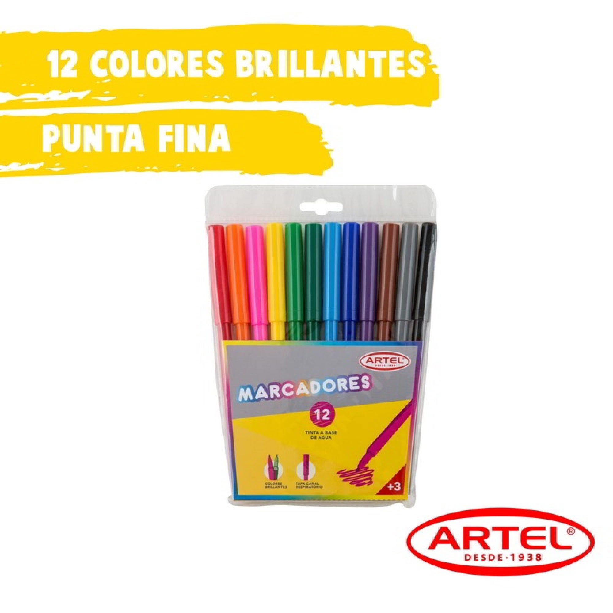 Marcadores 12 Colores Artel