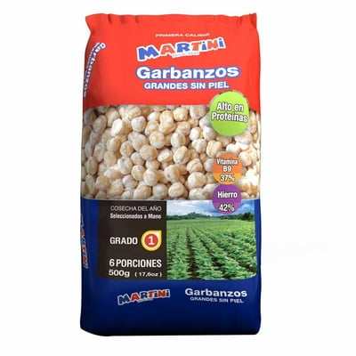 Garbanzos Sin Piel Bolsa 500 G Martini